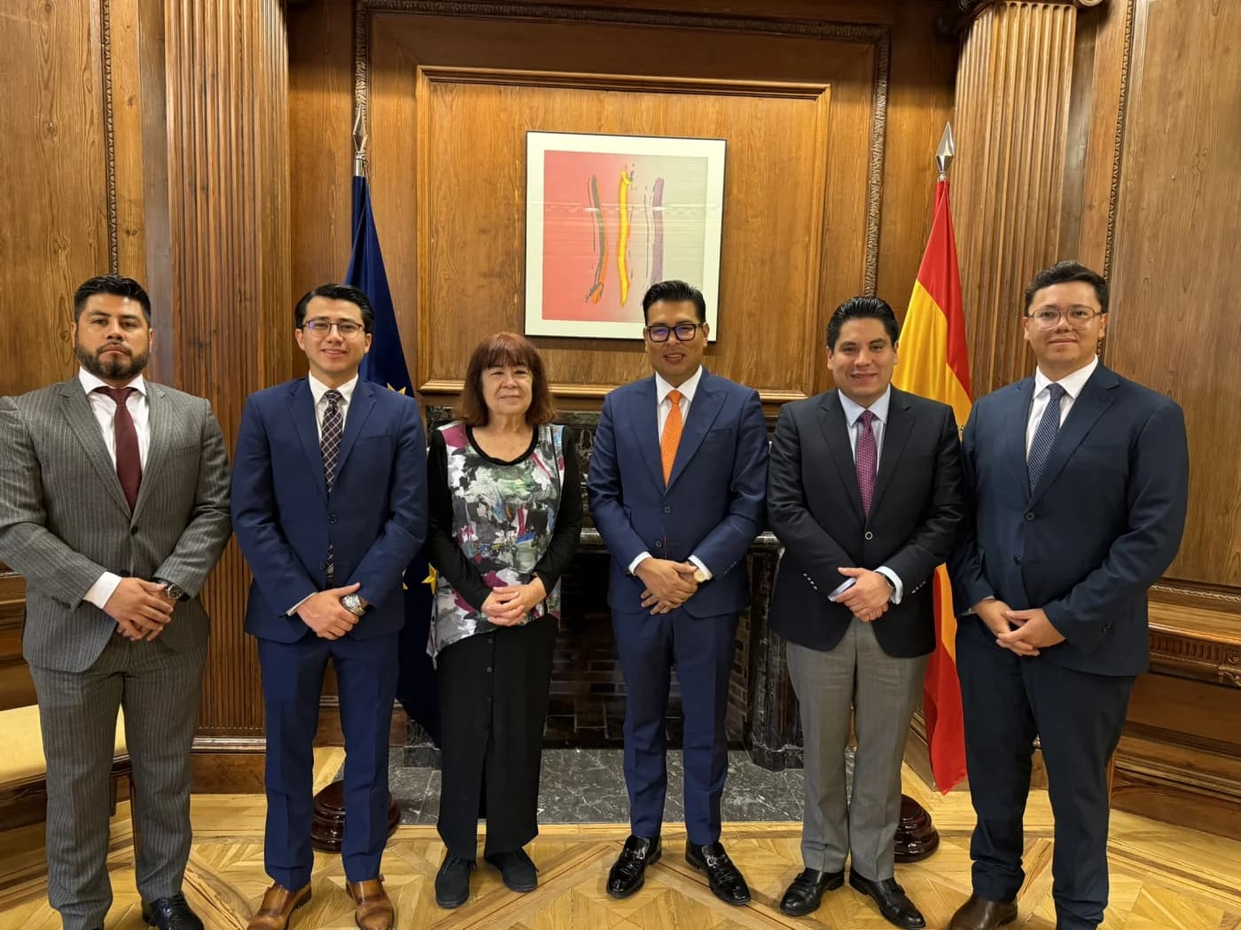 Néstor Camarillo en España — delegación mexicana